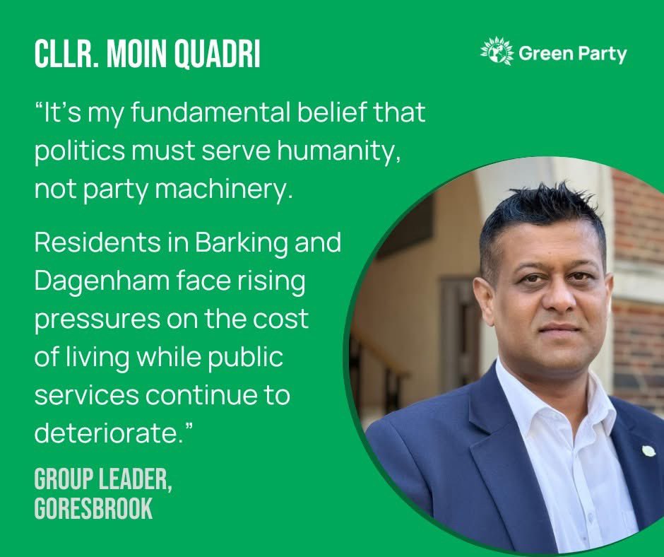 Politics must serve humanity, not party machinery.  That’s why I joined the <a href="/TheGreenParty/">The Green Party</a> 
#VoteGreen #GreenParty #PeopleBeforePolitics #ClimateAction