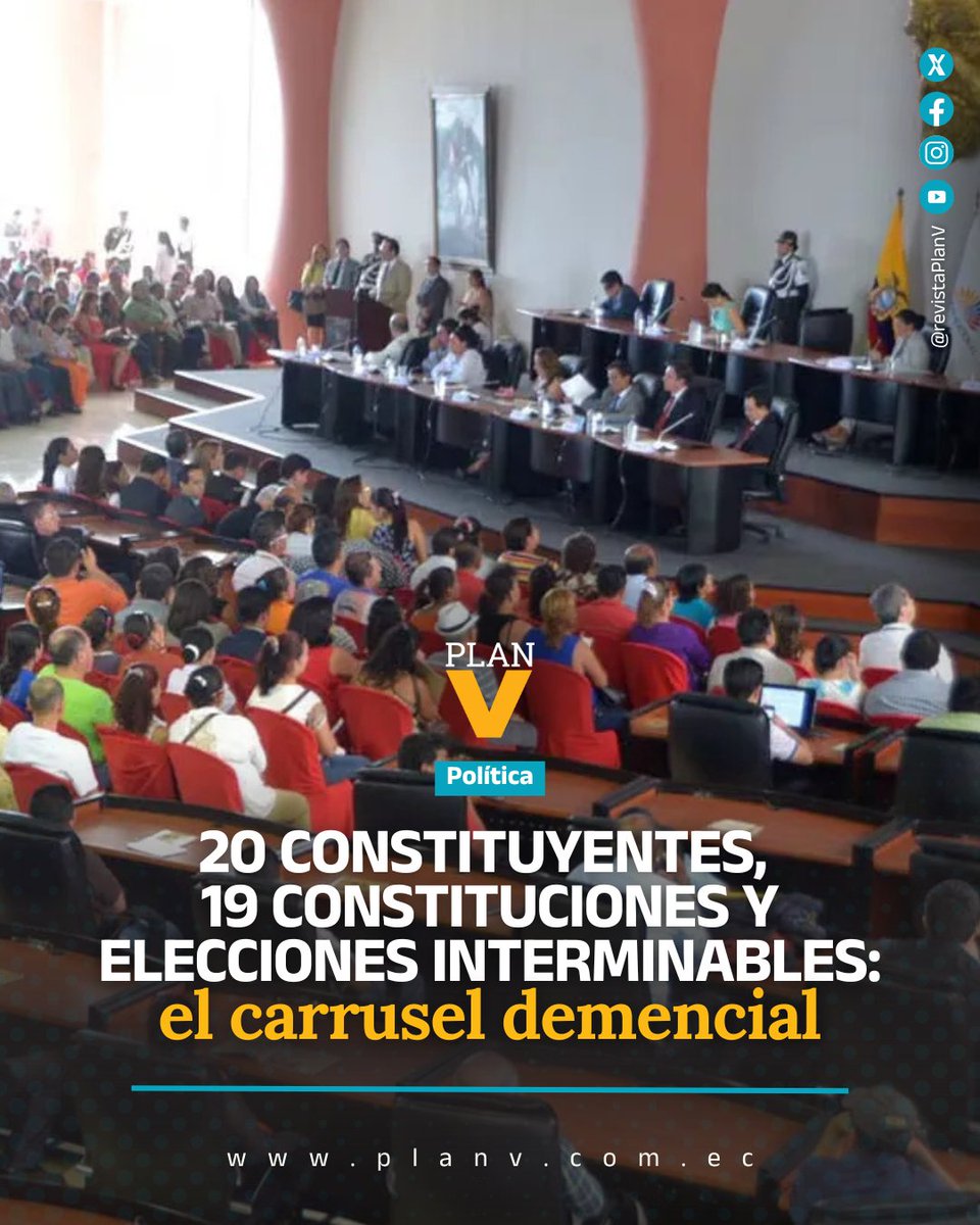 #Política | En solo 3 años, Ecuador pasó 1.020 días en «modo electoral»: cinco llamados a las urnas y USD 358 millones gastados, sin contar campañas. El país ya suma 20 constituyentes y 19 constituciones. ¿Necesitamos una más?. Un #análisis de <a href="/gustavoisch/">Gustavo Isch</a>.