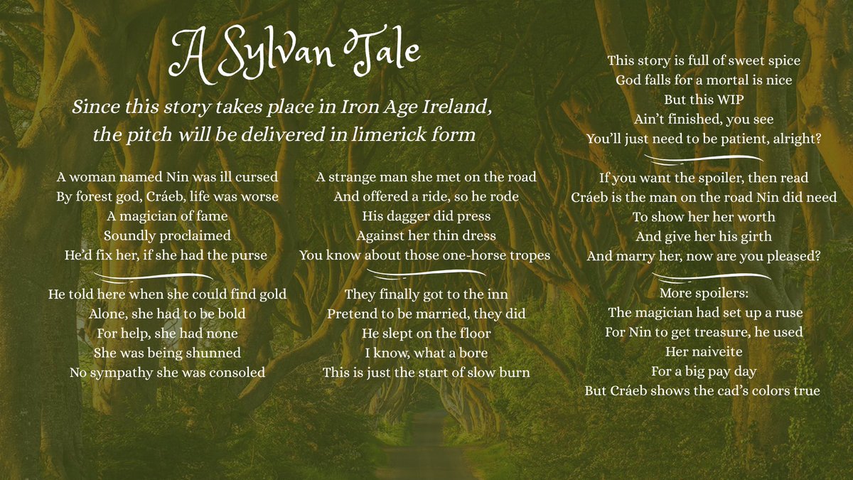 EliseBetzBooks's tweet photo. #UnhingedPit #A #RF ( #R & #F ) #W
A Sylvan Tale
Uprooted X The Little Red Hen X The Giving Tree (if the Giving Tree had a husband that mourned her death for 1,000 years) X Slathbog's Gold
#OneHorse๐ด
#OneBed ๐
#AgeGapRomance She's 30, he's almost 4,000
#ImmortalFallsForMortal https://t.co/QjyxAfKggW