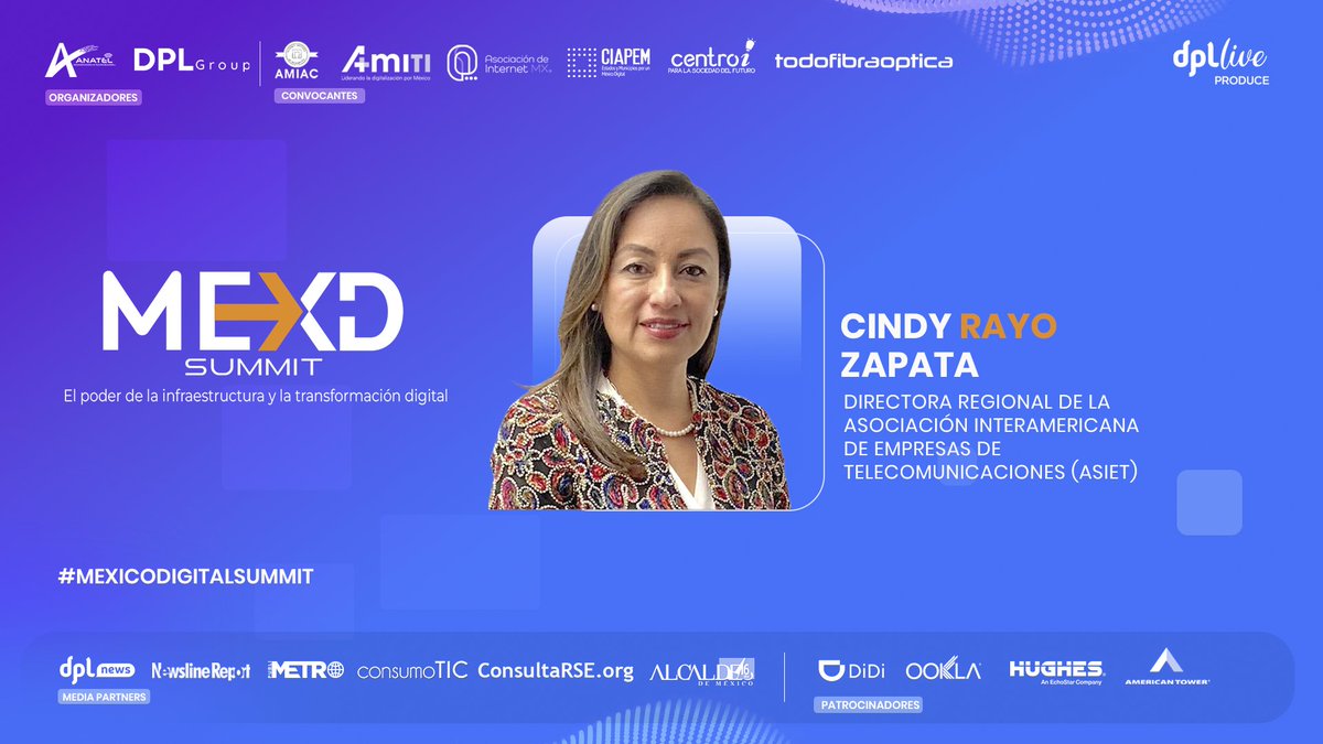 ¿Qué sigue para la conectividad en América Latina? 🤔

Descúbrelo de la mano de <a href="/CindyRayoZapata/">Cindy Rayo</a>, Directora regional de la <a href="/asiet_lat/">ASIET</a>, una de las expertas más importantes en telecomunicaciones de la región. Únete a ella en el #MexicoDigitalSummit 2025 y sé parte de la