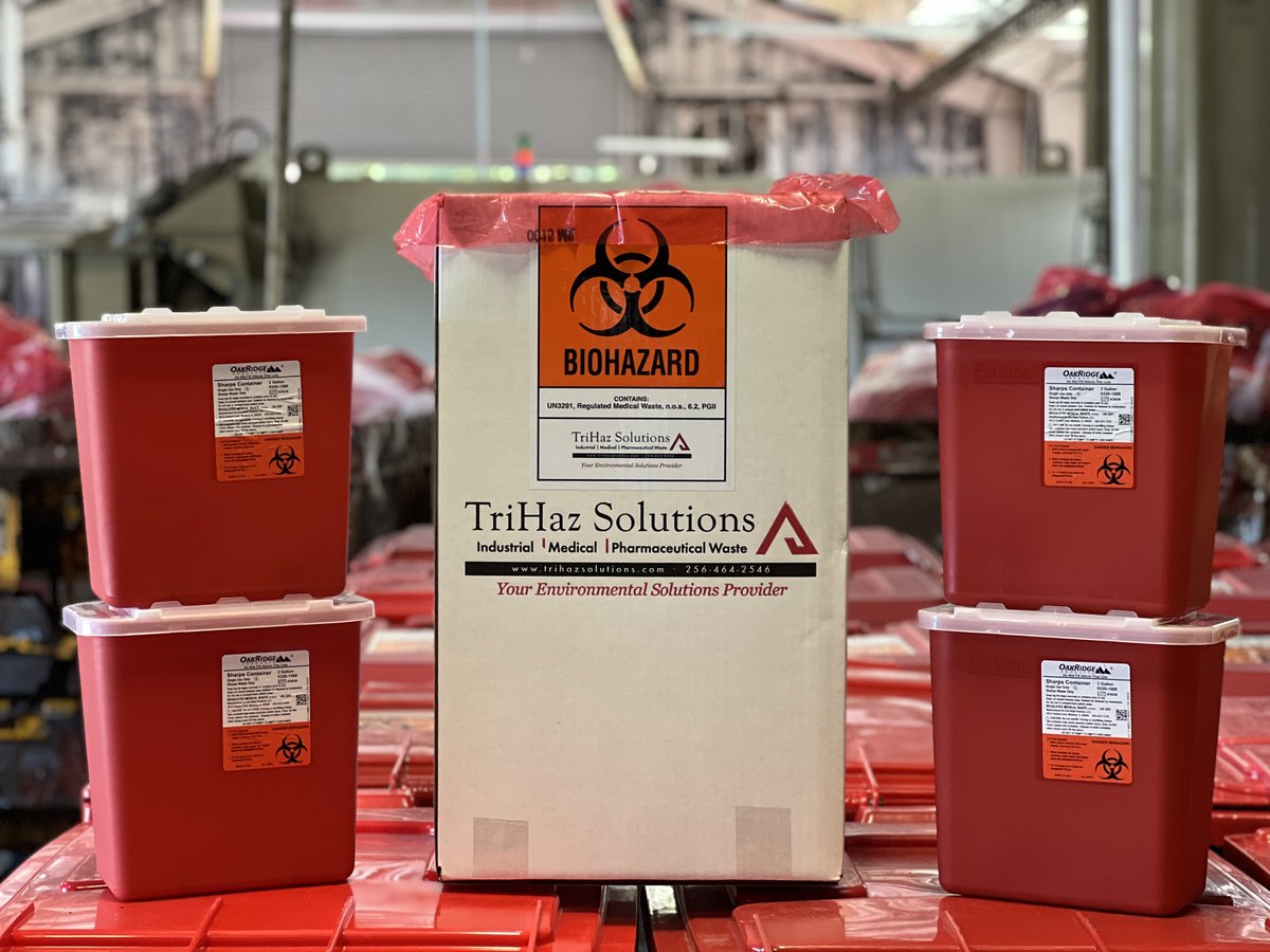 Our Tri-Sharp℠ system comes with an 18 gal haz waste box (can be used for RMW) and four 2 gal sharps containers. We pick up annually or when you call us. Your waste will be properly treated, with proof of disposal. 
🔺A smart solution for small quantity generators! #sharpswaste