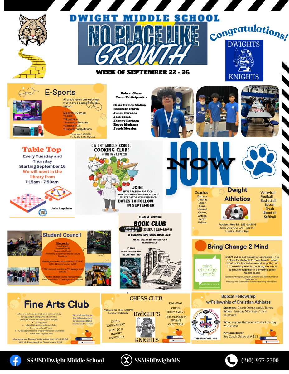 Dwight Middle School (@ssaisddwightms) on Twitter photo 