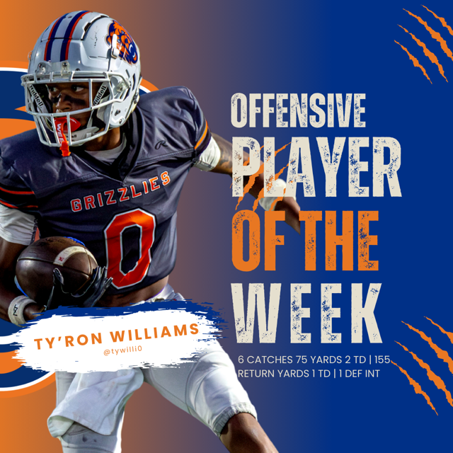 NPGrizzliesFB's tweet image. CONGRATS TO OUR WEEK 4 PLAYERS OF THE WEEK! 
 
O: @tywilli0 
D:  @Maxpalojudge 
 ST:  @LandonManco27 
SCOUT:  @Dom_Sienkiewicz
C TEAM: Mason Barr
 
S/O to @CoachMyersNP for the graphics!

#BeGREAT