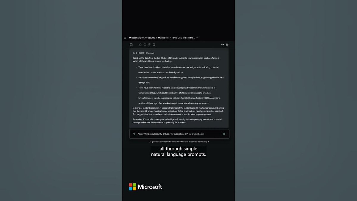 cswsolutions's tweet image. Too much noise, not enough insight? Watch how Microsoft Security Copilot helps CISOs cut through the clutter and take action. @msftsecurity zurl.co/dAOCL
