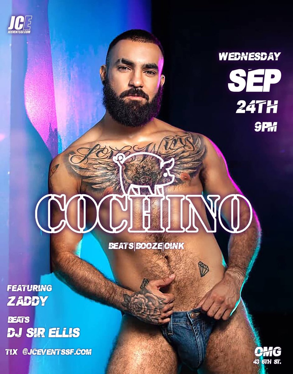 DJSirEllis's tweet image. This Wed Cochino returns for Folsom week.