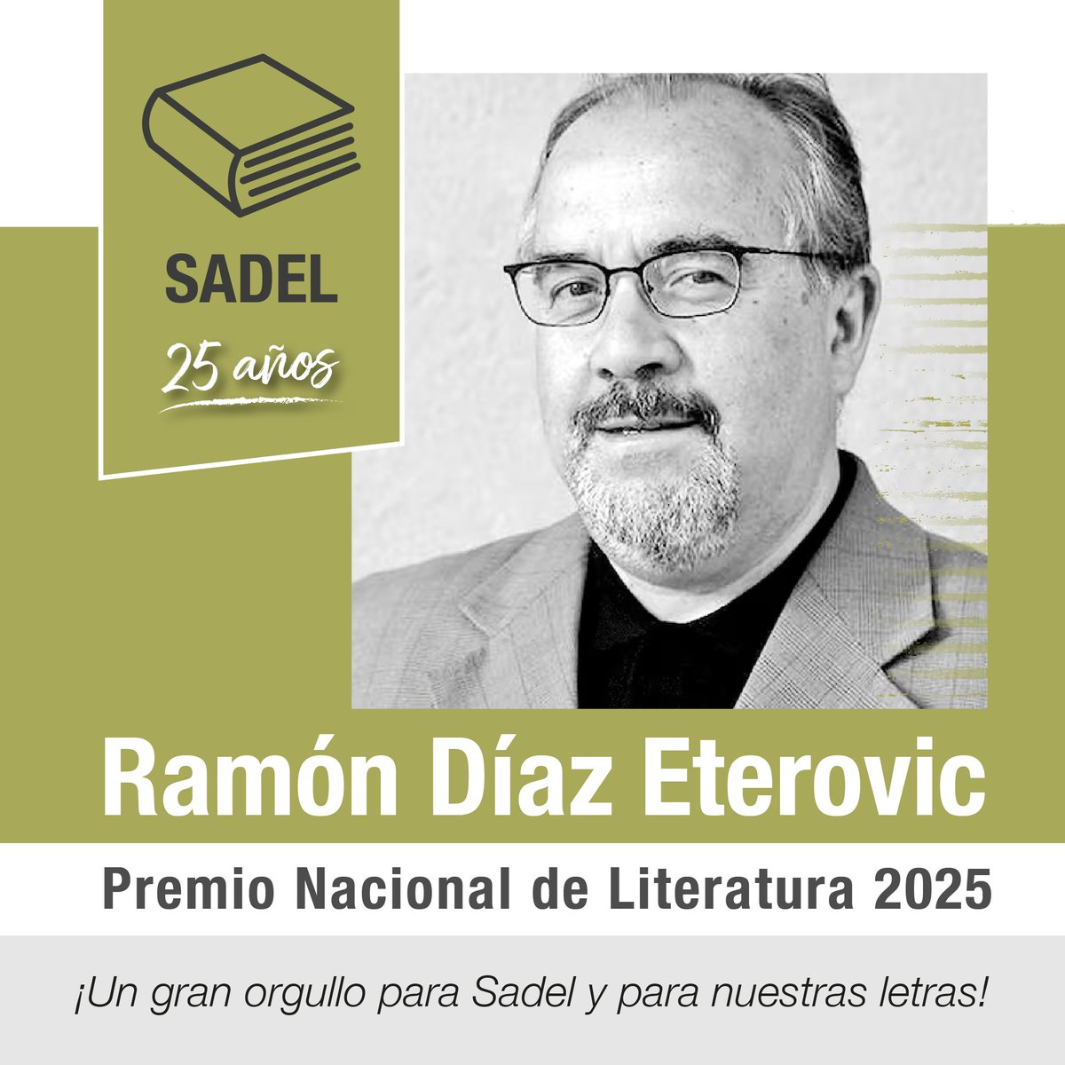 Damos las más sinceras y alegres felicitaciones a nuestro socio, el escritor Ramón Díaz Eterovic, por haber sido distinguido con el Premio Nacional de Literatura. 

¡Felicitaciones, Ramón!