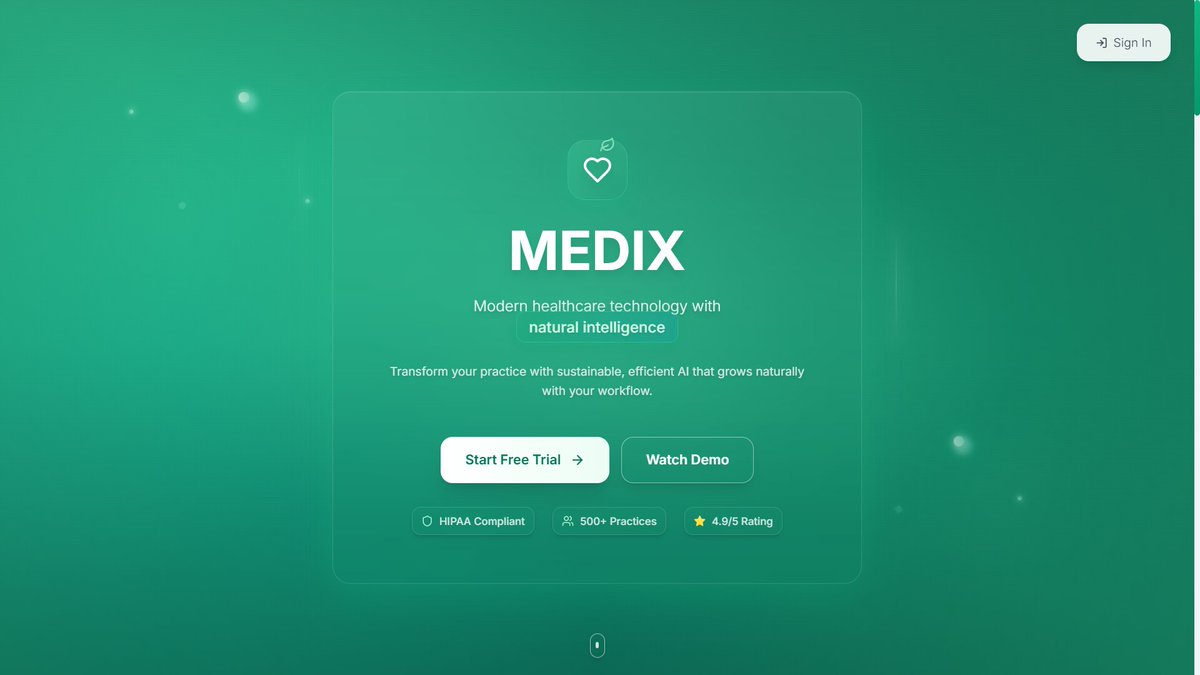 Hk05Krishnan's tweet photo. Doctors, reclaim patient time! Medix is your Healthcare AI Super App. Automate notes, assist diagnostics & streamline workflows so you can focus on healing, not paperwork.
See our Product Hunt launch:
https://t.co/qmUb8xLkfa
#Medix #HealthcareAI #MedTech #AIdoctor #HealthIT https://t.co/rZM2J8rAEZ