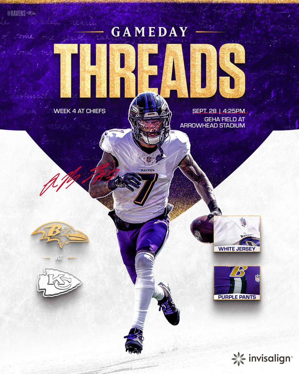 Week 4 gameday fit 

<a href="/R_bateman2/">Rashod Bateman</a> | <a href="/Invisalign/">Invisalign</a>