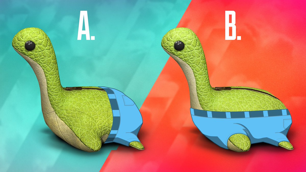 Very important question ‼️ 

If Nessie wore pants, how would she wear them?