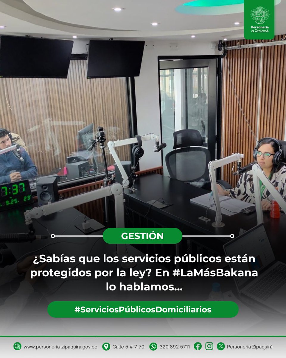 📻📡 ¿Sabías que los servicios públicos están protegidos por Ley?

Sintiniza todos los miércoles #LaMásBakana Este 24 de septiembre hablaremos sobre la importancia de la Ley 2460 de 2025 la Salud Mental en Colombia. 

👌🏻Sintoniza 107.8 FM O ingresa a: lamasbakana.com