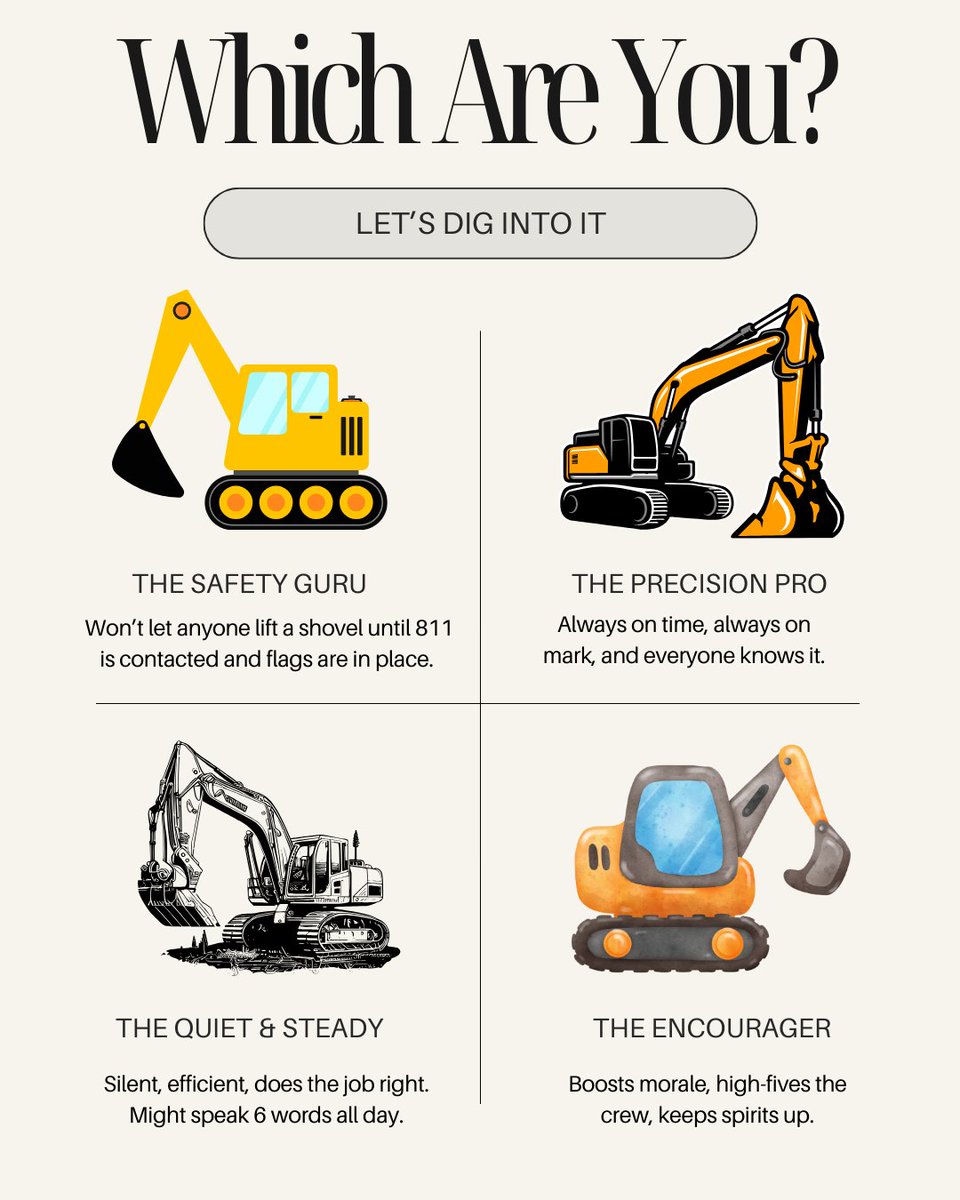 Morning check-in! 

Which excavator are you today?

Comment Below 👀