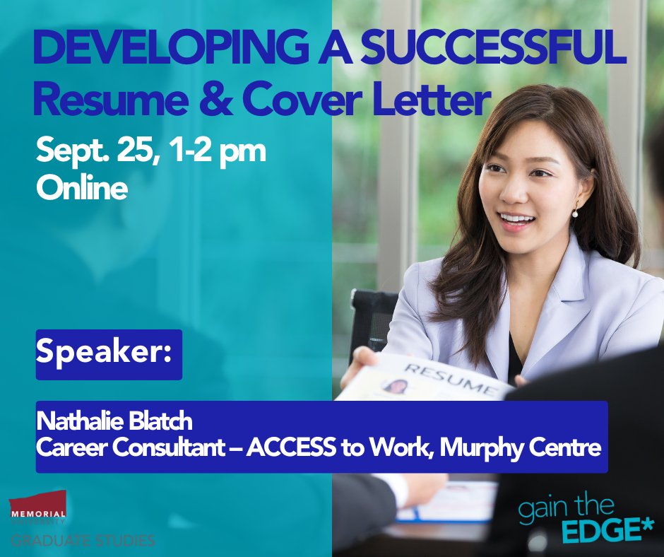 🌟 A strong résumé and cover letter are key to securing an interview in today’s competitive job market. Join us to learn how to market yourself effectively, stand out, and make a positive impression. Register: bit.ly/46IbqA2 More EDGE workshops: bit.ly/407Yr8U