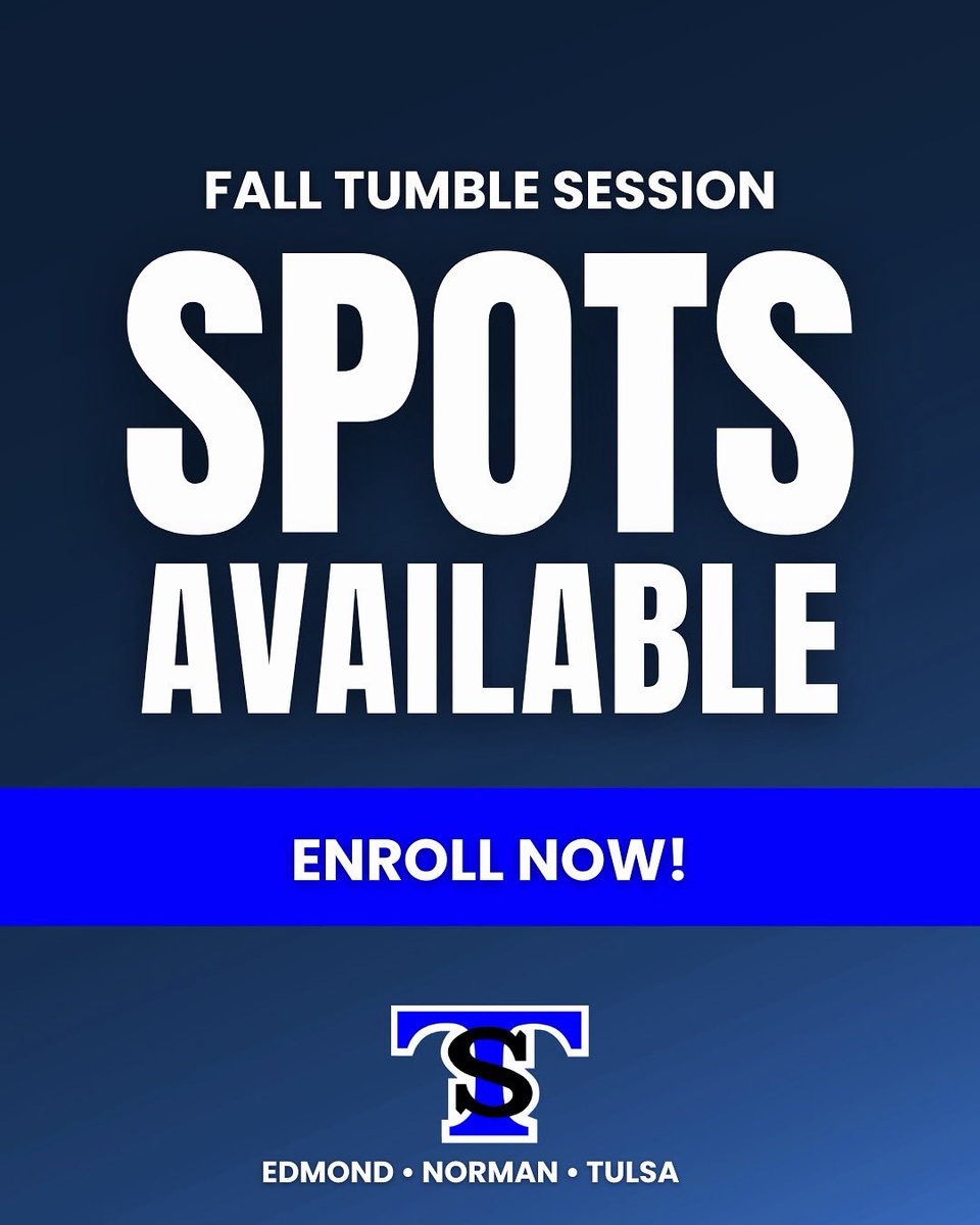 Fall Tumble Session spots are OPEN! 
Ready to grow your skills, build confidence, and take your tumbling to the next level? 🤸‍♀️✨

Enroll now at shouterspirit.com💙