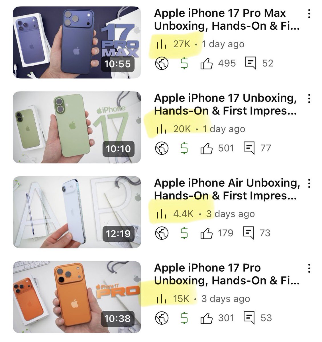 TechDaily's tweet image. The people have spoken! No one cares about the iPhone Air.
RIP 2025 - 2025 iPhone Air 📲