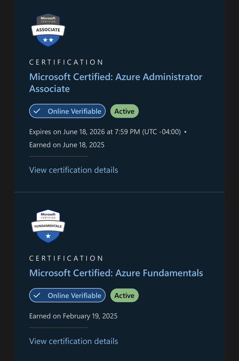 CloudTechJay's tweet image. First half of the year I locked in an banged out 3 certifications. 
AZ-900, AZ-104 and AWS Cloud Practitioner. I peered these 3 certs with taking on more projects at work. 
Now I’m ready to narrow my focus and niche down into Cloud/Cyber Security.
