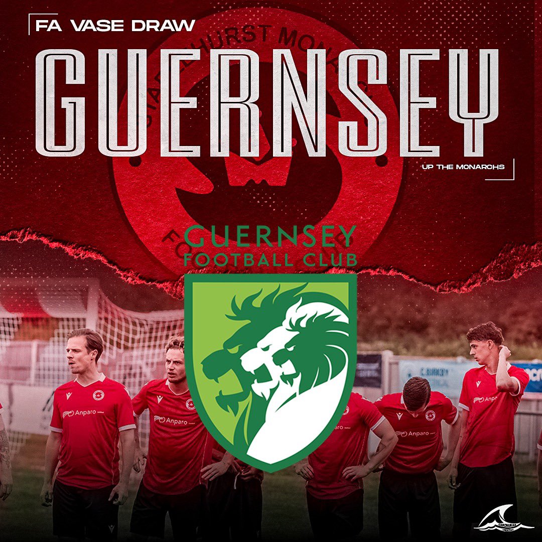 staplehurstmon's tweet image. 🏆 FA VASE

Pack your Passports, The monarchs have been drawn away to @GuernseyFC in the first Round Proper of the #FaVase

✈️ Who’s up for the away day?

#UpTheHurst