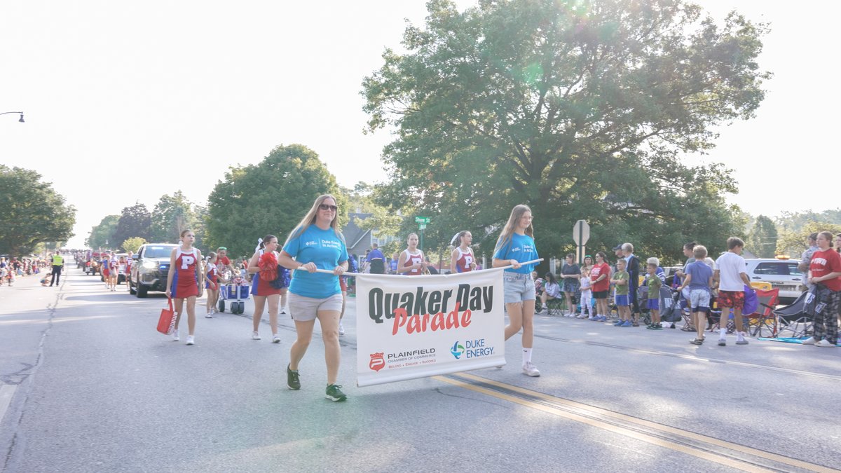 We were proud to serve as the presenting sponsor of the Quaker Day Parade! The procession kicked off at our Indiana headquarters, with our bucket truck leading the way. Our employees shared candy and frisbees along the route. We loved celebrating with our Plainfield neighbors.