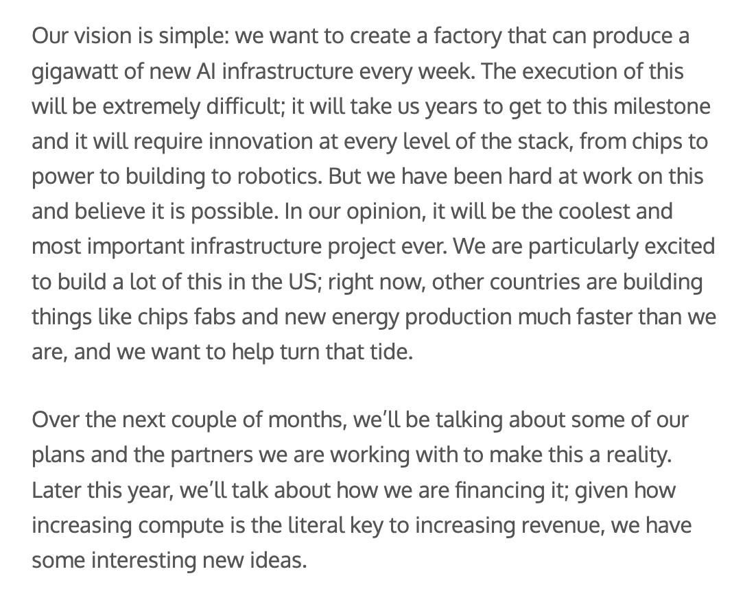 More than anything this post makes me imagine what it must have been like during the railroad boom.

"We will build things never dreamed of in human history and remake the world as we know it. Oh you want to know about financing? Don't worry about it, we can figure it out later."