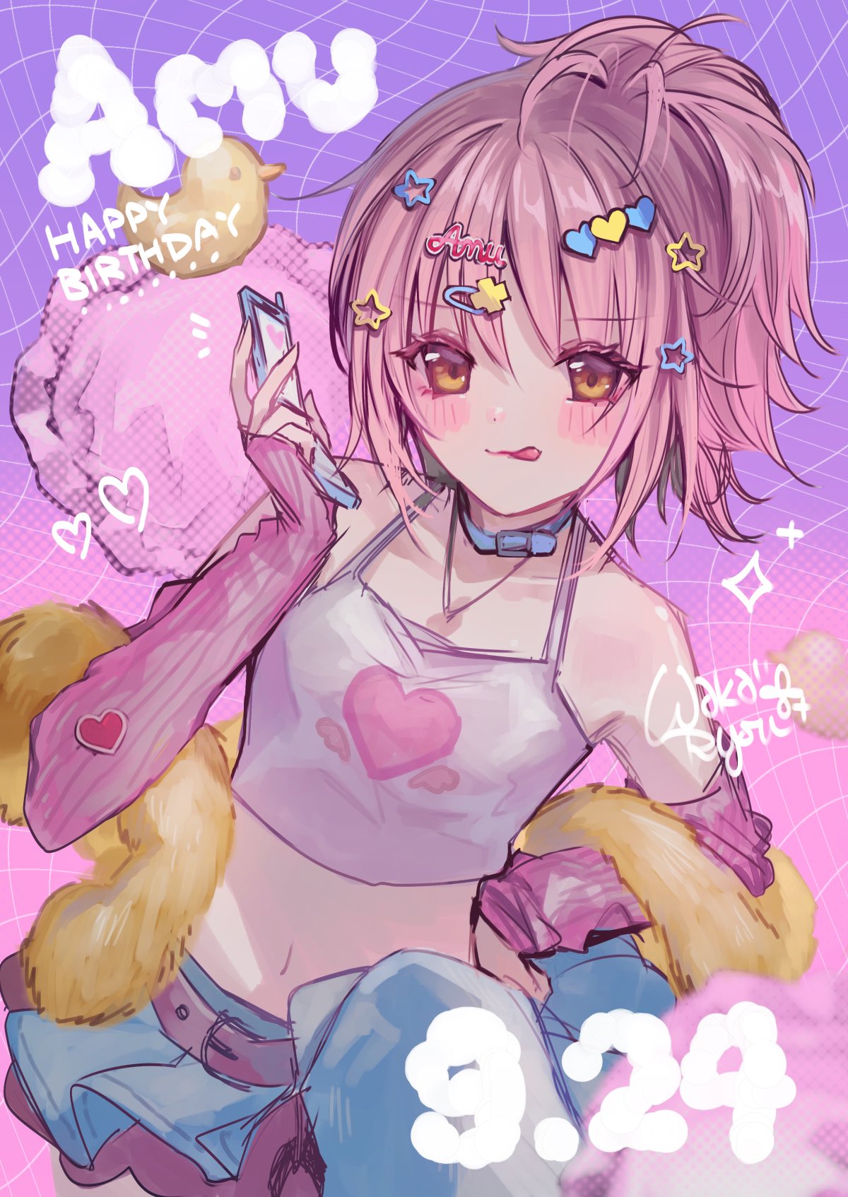 紫*音様 癒しの神様祝福❣️可愛いbabyの祈り✨オリジナル編みぐるみ おすわりぬい服 ミントねこちゃん 11㎝〜15㎝ ちびぐるみ にじ