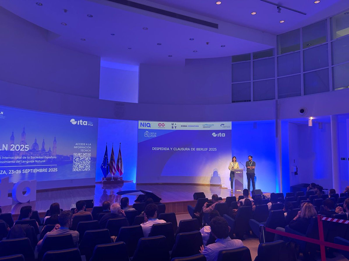 Muchas gracias a todos por haber hecho del workshop IberLEF en SEPLN 2025 un gran éxito! Nos vemos el año que viene! #sepln2025 <a href="/ITA_tecnologia/">Instituto Tecnológico de Aragón</a> <a href="/sepln/">SEPLN</a>