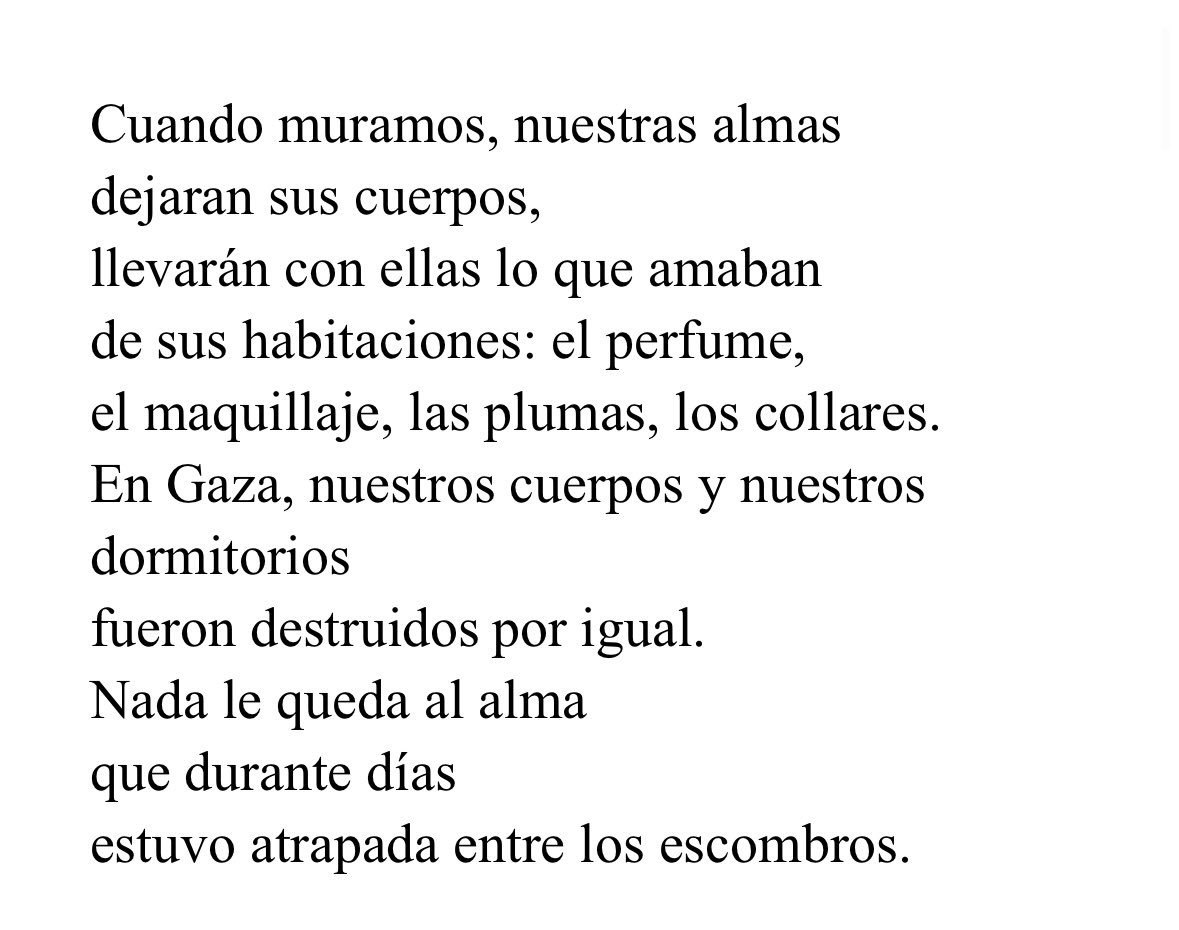elvirasastre's tweet photo. Mosab es un poeta palestino a quien no debéis dejar de leer.
Siento que hay que escuchar más a quien sobrevive y menos a quien as3sin4.
@MosabAbuToha gracias por tanto. https://t.co/xrQTRKJkYn