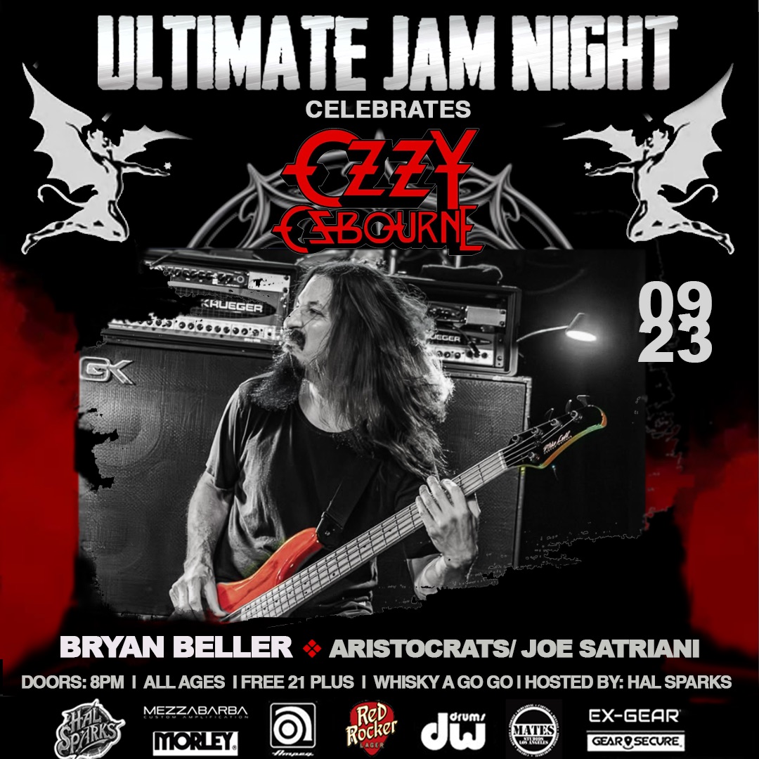 ULTIMATE JAM NIGHT OZZY TRIBUTE: It's going to be a special one tonight at The Whisky as we celebrate Ozzy as only the Sunset Strip can. I'll be playing two songs and might be showing a Symptom of Flying High. 😉