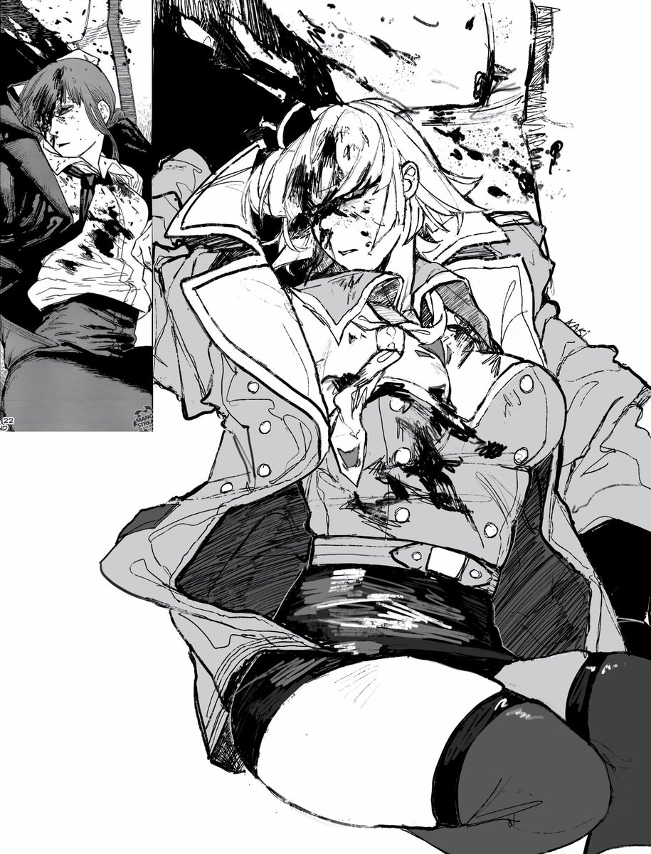 ChanXaki's tweet image. another csm redraw but this time it’s bishoujo megatron