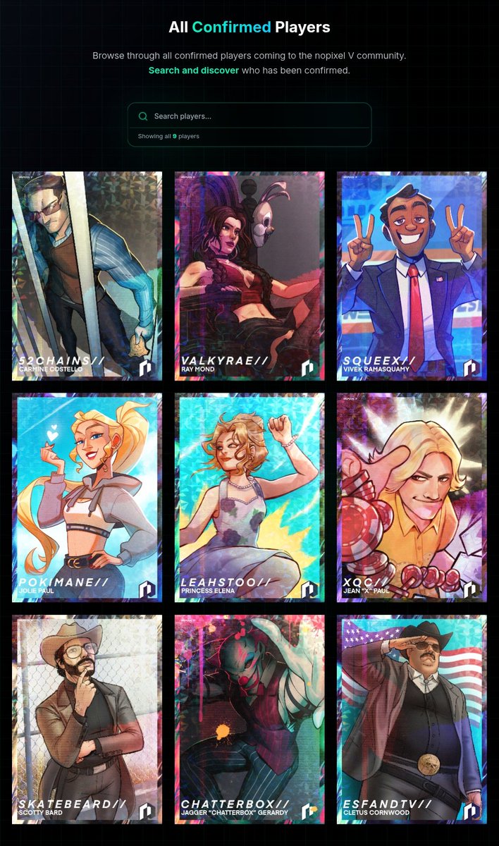 Valkyrae's character, Ray Mond, aka Hiccups, is featured on the confirmed players roster for NoPixel 5.0!