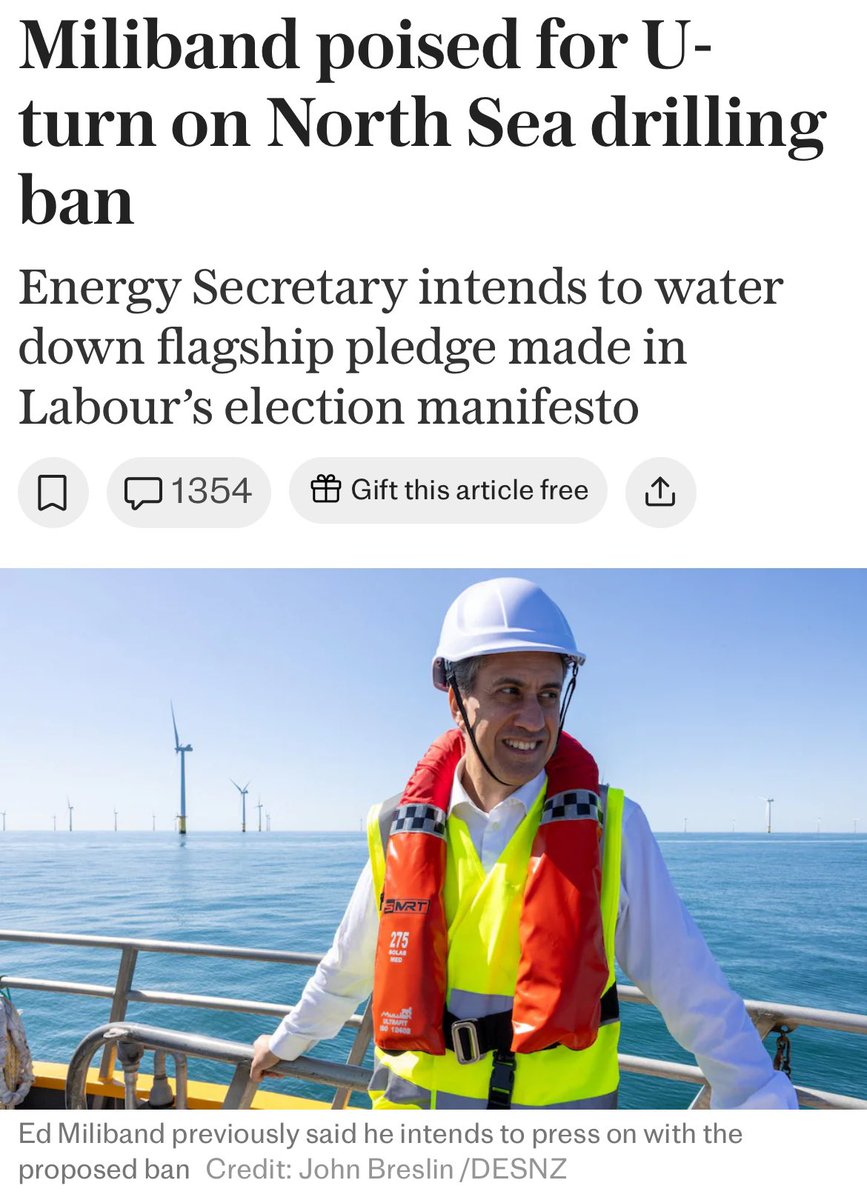Kemi Badenoch (@kemibadenoch) on Twitter photo For months Labour told us the North Sea drilling ban was “non-negotiable.”
<a href="/Conservatives/">Conservatives</a> called for the ban to be lifted. Fellow critics of the ban were dismissed and warnings ignored.
Now, days before their conference, Ed Miliband is scrambling for a U-turn.
Why? For months Labour told us the North Sea drilling ban was “non-negotiable.”
<a href="/Conservatives/">Conservatives</a> called for the ban to be lifted. Fellow critics of the ban were dismissed and warnings ignored.
Now, days before their conference, Ed Miliband is scrambling for a U-turn.
Why?