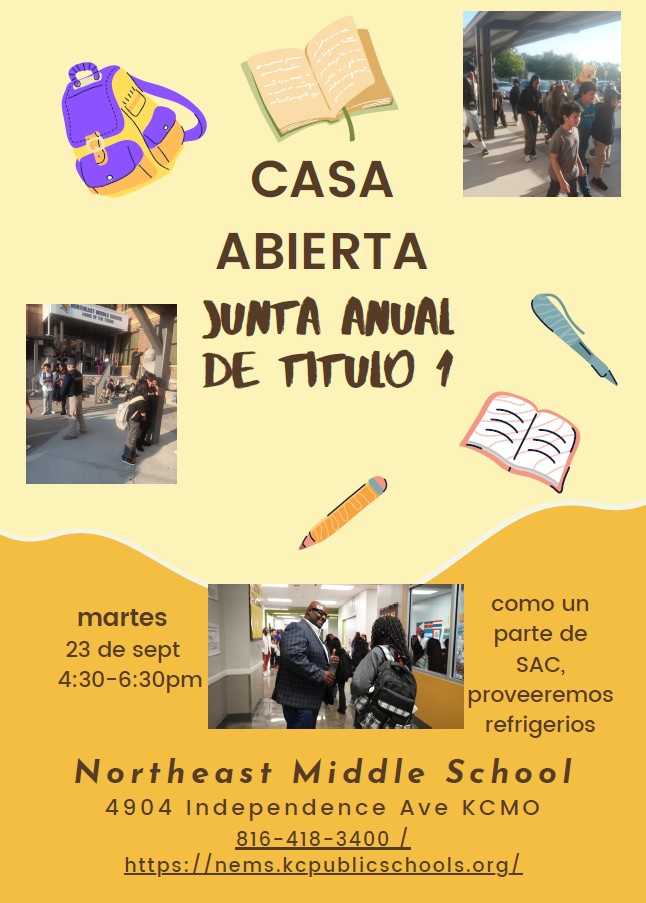 We look forward to seeing you at 4:30 tonight for the Title 1 Annual Fall Meeting and then Open House 5-6.