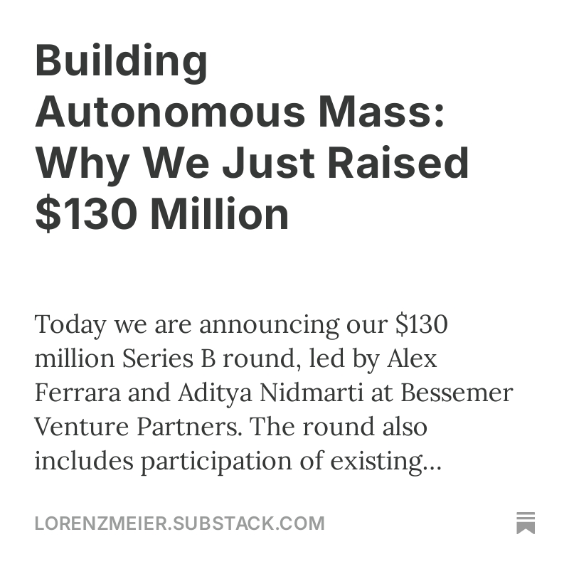 drlorenzmeier's tweet image. Here is where Auterion is going and why:

lorenzmeier.substack.com/p/building-aut…