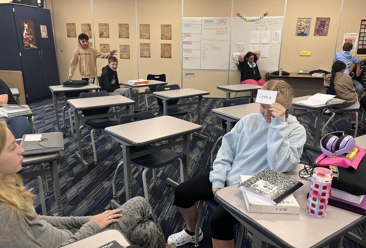 7th-grade students engaged in an activity today that corresponded with their ELA novel Stand Tall by Joan Bauer. Check it out here!