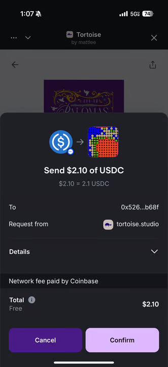 New in Tortoise: collect songs with any token, and no gas fees in the base app!  

Thanks to <a href="/daimopay/">Daimo Pay</a> for the Good Technology