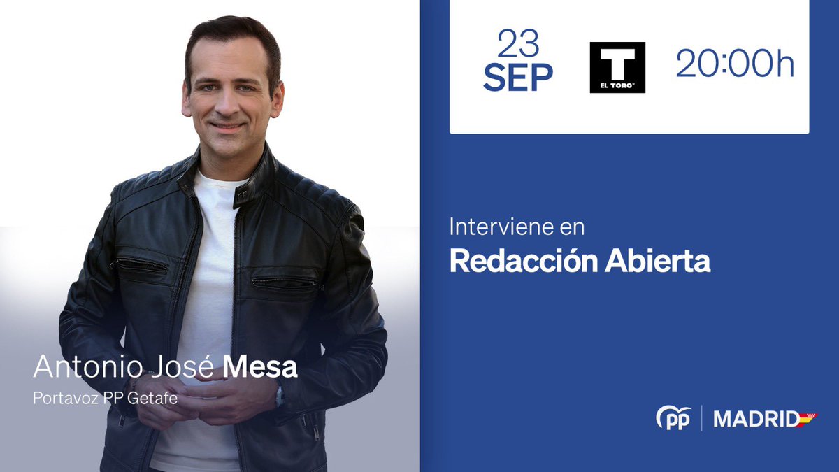 📻 A partir de las 20:00, seré entrevistado en el programa de La Redacción Abierta, en <a href="/eltorotv/">El Toro TV</a>.

¡Síguelo en el siguiente enlace! ⤵️
eltorotv.com/tv-en-directo