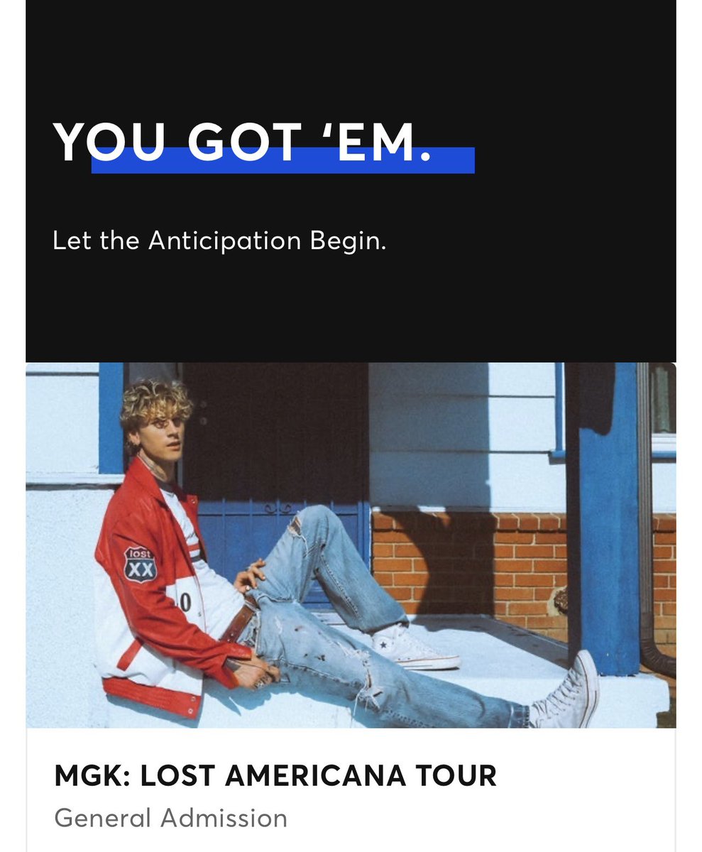 Yes!!! I got pit tickets to see my favorite person in the world! <a href="/machinegunkelly/">mgk</a> I couldn’t be happier 🫶🏻😭