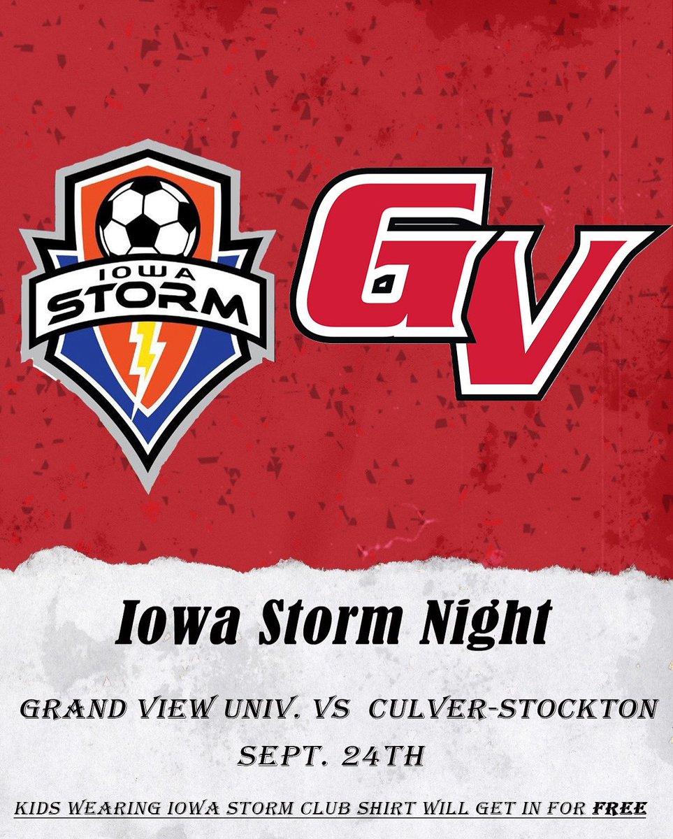 CLUB NIGHT IS BACK!!! 🔥⚽️
Your Vikings are ready for another big matchup as they host Iowa Storm at Cownie Sports Complex! Storm kids — wear your shirts and get in for FREE!! Let’s pack the stands and bring the energy!! 💪❤️ #TheRightWayToPlay