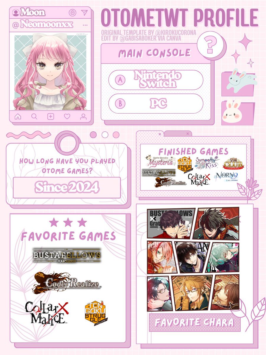 Neomoonxx's tweet image. Finally launching my official debut in the otome community! Pls do help me share as I&apos;d love to interact with more otoge enthusiasts and see more otome in my tl^^

I&apos;m excited to plunge myself deeper into the otoge hell with the help of my moots-

 #otometwtintro #otometwt