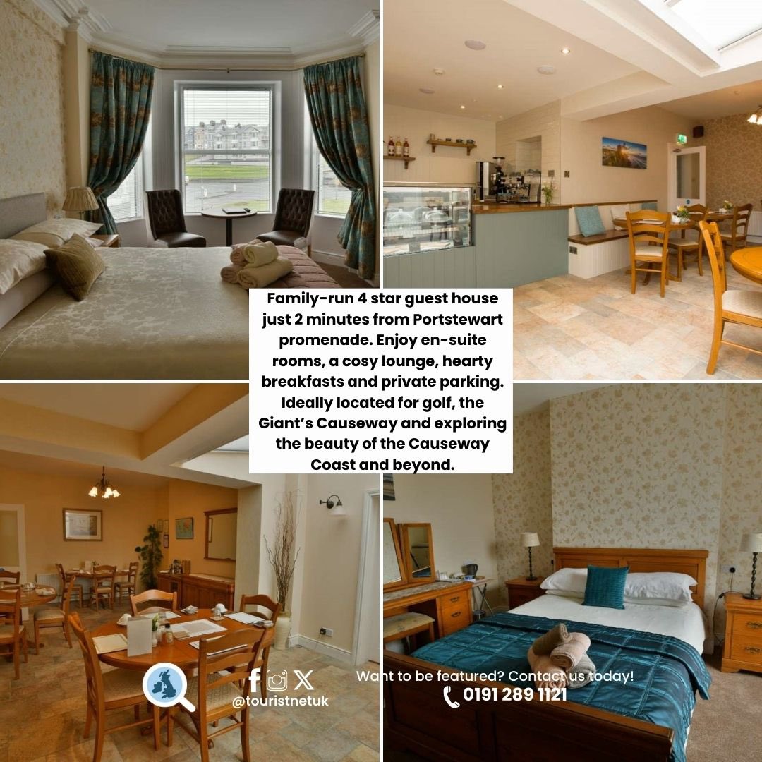Just 2 minutes from Portstewart promenade, this family-run 4⭐ guest house is the perfect base for a Causeway Coast getaway.