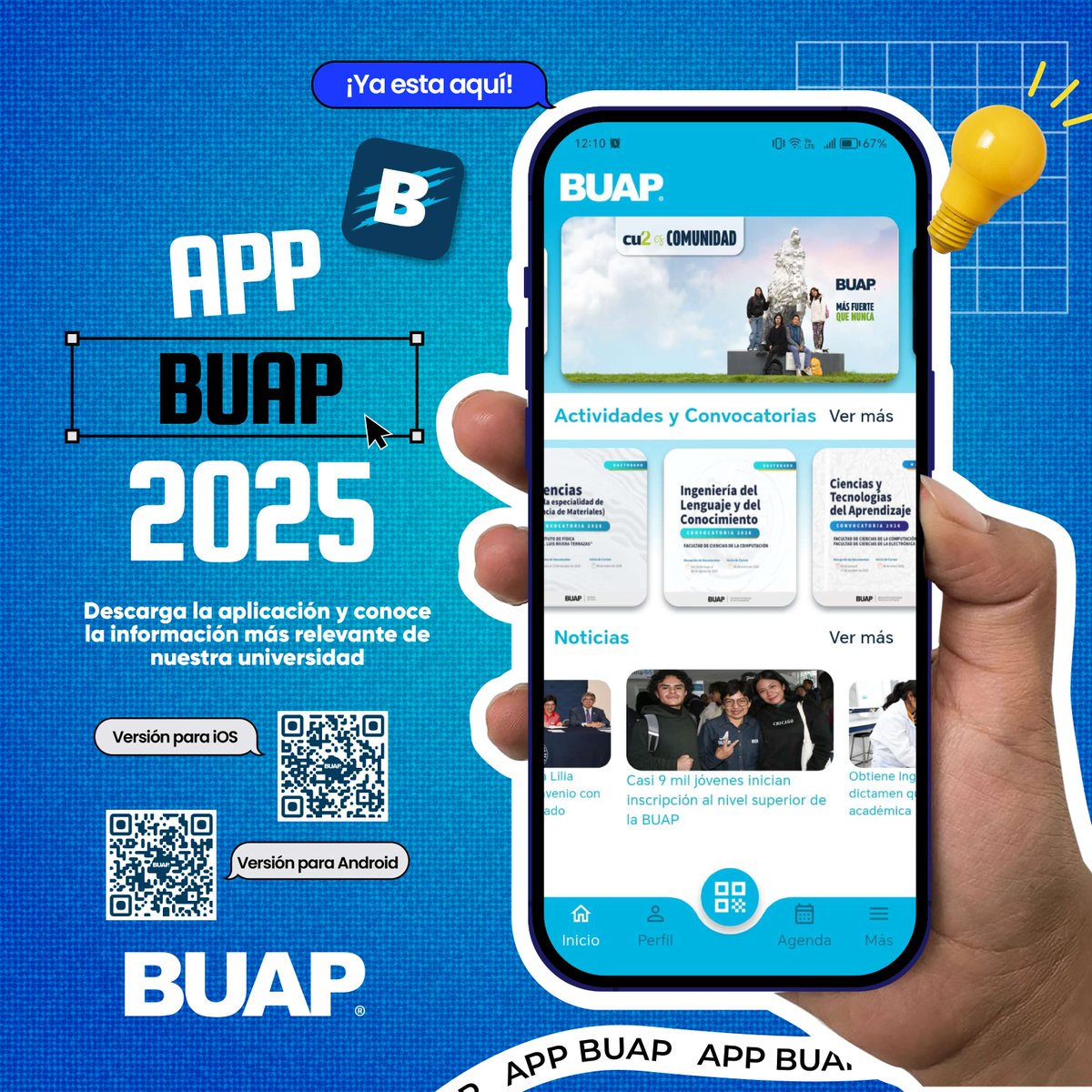 BUAPoficial's tweet image. 📲Descarga la APP BUAP. 

🐺Encuentra la información más relevante de nuestra Universidad. 

#BUAP #Estudiantes #Entérate
