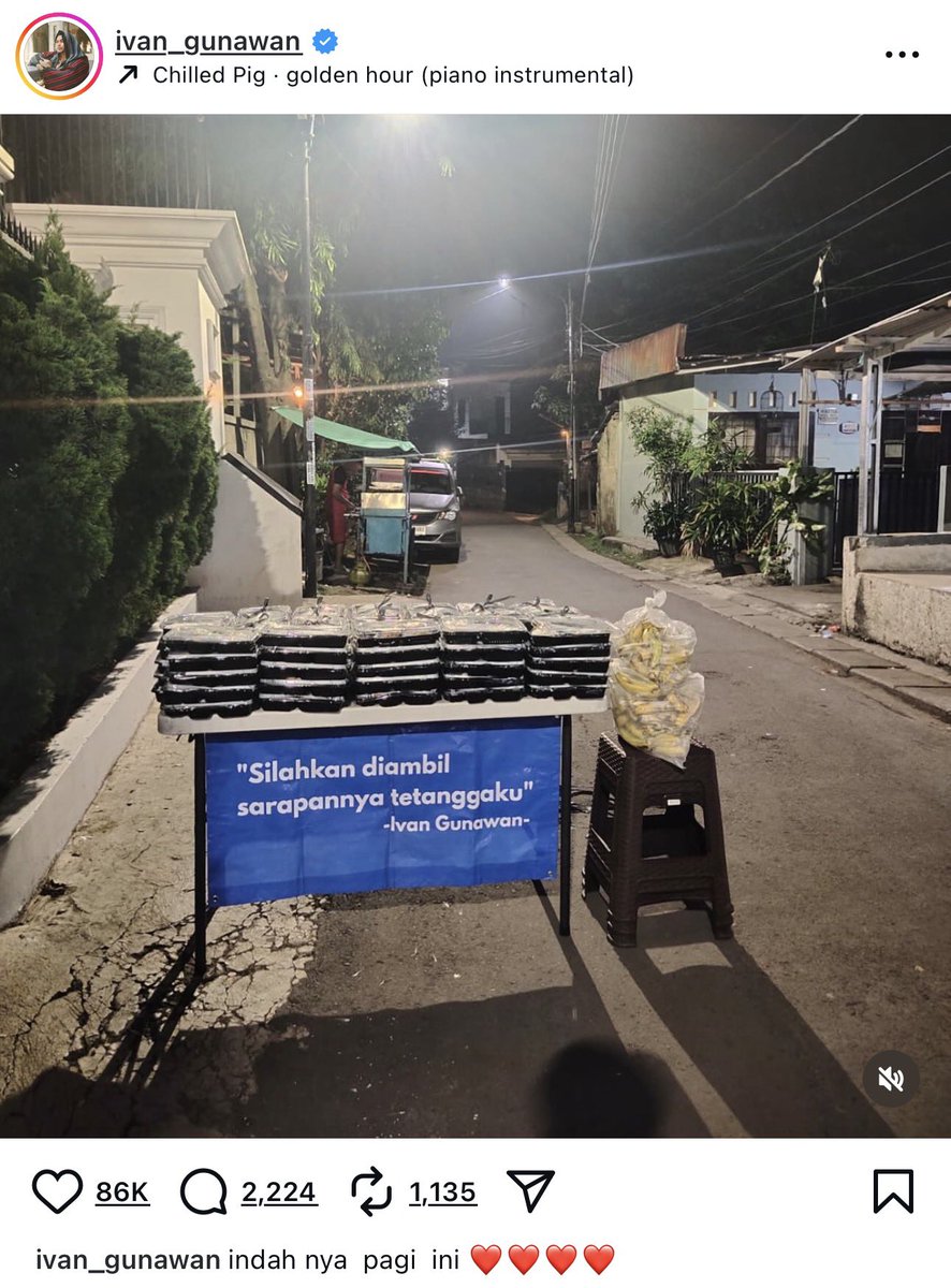 DFighter___'s tweet image. &quot;Silahkan diambil sarapannya tetanggaku&quot;
~ Ivan Gunawan

MasyaAllah😍