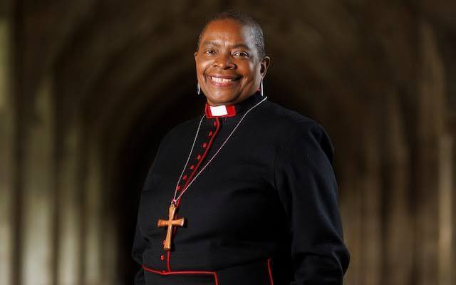 realrikkidoolan's tweet image. This is the Bishop of Dover, Rose Hudson-Wilkin, whom spoke against Christianity, and the cross, being in Unite the Kingdom on my BBC Radio 4 interview on Sunday. 

She is the chair of a “refugee network” and once said “white people don’t know their history.”