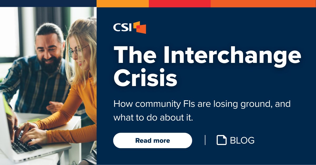 CSIsolutions's tweet image. Regulatory shifts and payment trends are eroding a once-reliable revenue stream for community FIs. What’s happening, why it matters, and what to do about it: bit.ly/3InyZ95