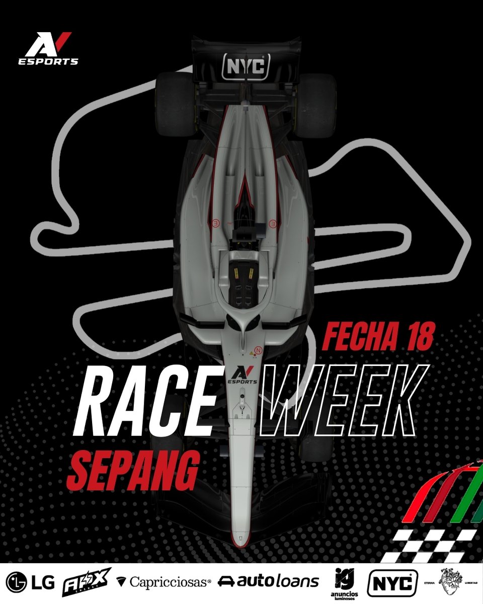 avesports_latam's tweet image. RACE WEEK | SEPANG 

Prepárate para batallas intensas, adelantamientos al límite y toda la adrenalina del SimRacing. 
No te pierdas la fecha 18 de la #FormulaAV 
27/Sep/25
14:00 (GMT-6)
Transmisión en vivo por YT y Twitch:

(LINK EN BIO)

#SimRacing