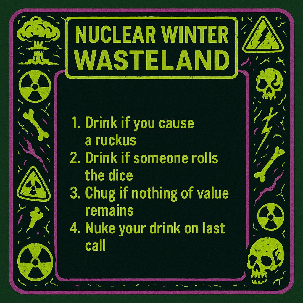 "🍻🔥 Congrats to the Daily Winner of the #Sipocalypse drinking game! Keep the chaos going and submit your own game at sipocalypse.fun 🎉🍷 #DrinkingGames #FunTimes #ApocalypseParty"