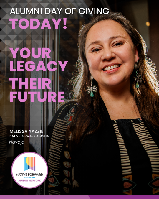 Native_Forward's tweet image. “By investing in Native scholars, we rebuild Nations &amp;amp; shape a stronger future.” 💙 – Melissa Yazzie, Native Forward Alumna. Join us in uplifting Indigenous students today: bit.ly/47W1s04
#NativeForward #YourLegacyTheirFuture #DayofGiving2025