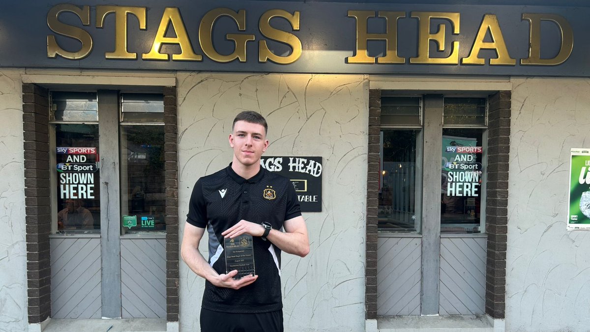 Dumbartonfc's tweet photo. 🏆 Congratulations to midfielder @KaiKirkpatrickk, who picked up The Stags Head Player of the Month award for August prior to last night's game.

Very well deserved Kai 💪

https://t.co/Ymy28etgAE https://t.co/utZuxIJNj5