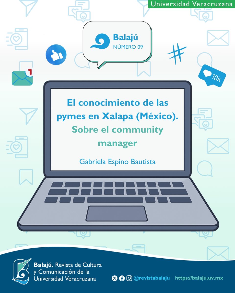 📊 80% de las pymes en #Xalapa reconocen que gestionar redes requiere especialización… pero muchas aún confían en familiares o en los propios dueños.
Lee más en #RevistaBalajú 👉 balaju.uv.mx/index.php/bala…

#PymesXalapa #MarketingDigital #CommunityManager #GestiónDigital