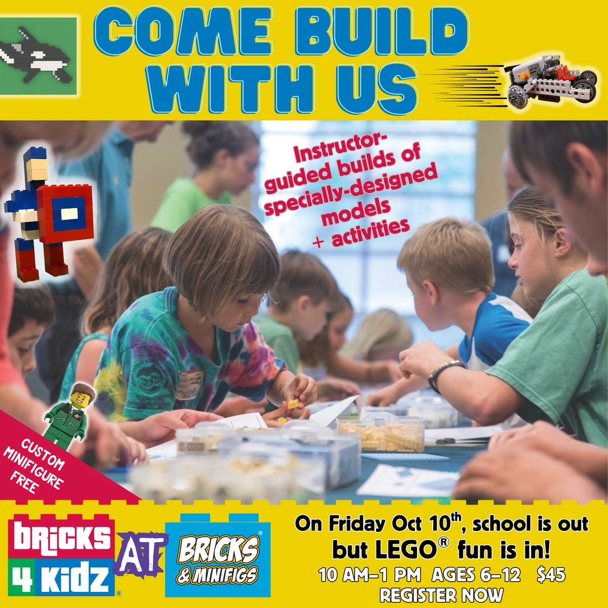 B4kPugetSound's tweet image. Come build with us! On Friday Oct 10th, school is out in Federal Way, but LEGO® fun is in! Space is limited, details and enrollment here:
ow.ly/2VgX50X140e

#LEGOfun #KidsActivities #Bricks4Kidz #BricksAndMinifigs
