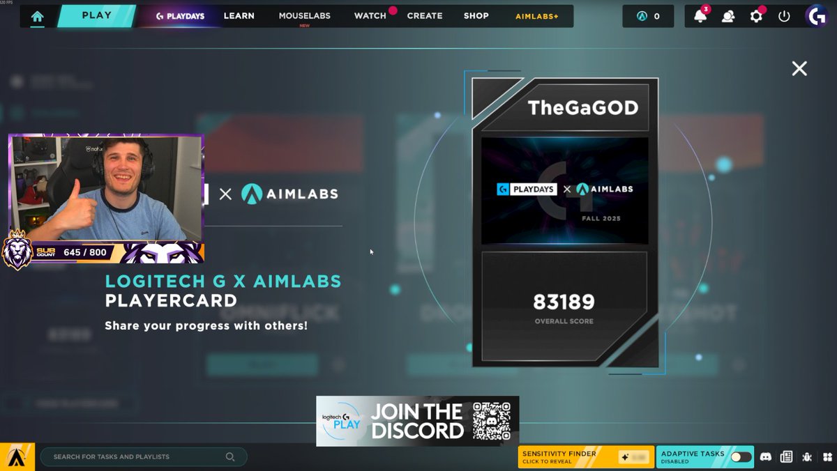 Today we played the <a href="/LogitechG/">Logitech G</a> x Aimlabs and errrr WOW i dont know how those aimers do it!?

Heres my best score though let me know if you can beat it 👀

#KeepPlaying #LogitechGPlay #LogitechGPartner