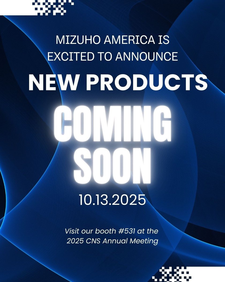 MizuhoAmerica's tweet image. Exciting news from Mizuho America at the CNS 2025 Annual Meeting! 🧠✨ 
Stop by our booth to explore our latest products🔬 and see them in 
action 👀💡🚀

#CNS2025 #Neurosurgery #SurgicalSolutions 🏥💊